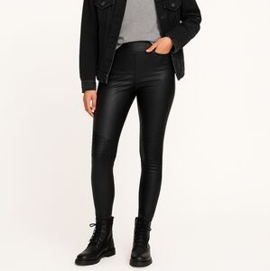 Dynamite faux leather motto leggings size small